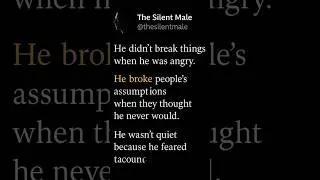 He broke people's assumptions ⚡️⚠️😳 | #Thesilentmale #shorts #masculinitymatters