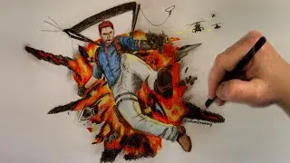 Just Cause 3 - Speed Drawing - Timelapse