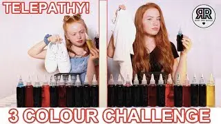 Twin Telepathy 3 Color Tie Dye Challenge *DIY Summer T Shirts & Shoes | Sis vs Sis | Ruby and Raylee