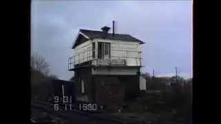 Norton East Signal Box built in 1870 on a dull Autumn morning in November 1990
