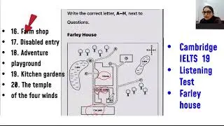 Cambridge IELTS 19 ..listening ..Farley house map made super simple..#ielts #ieltslistening
