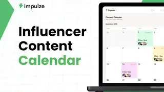 Get Influencer Content Calender for Free! Ft. impulze.ai #managinginfluencers #influencermarketing