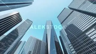 Modern office high rise skyscraper buildings. City business district