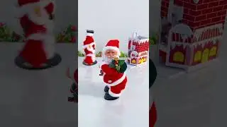 Reindeer pulling Santa Claus toy, climbing chimney Santa Claus gift, Dancing Christmas toys #toy