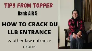 How to crack du llb entrance | tips and strategy for law entrance | DU admission 2021