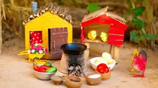 Miniature Village Recipe Sweet Peppers Stuffed with Potatoes and Tomatoes Very Miniature🌶🥰