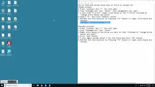 how to hide and unhide local disk or drive in windows 10