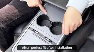 Tesla Model Y and Model 3 Cup Holder Insert. How to fit the gap?