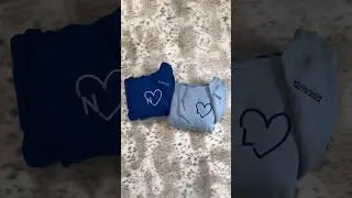 customizable matching hoodies💙link in bio! #anniversary #gift #couples #shorts  #smallbusiness