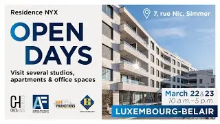 Open House Days: Residence NYX in Luxembourg-Belair &ndash; Visit studios, apartments & office spaces.