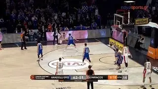 Αναντολού Έφες - Ολυμπιακός 75-65  Highlights Euroleague 23η αγ. {21.2.2019}