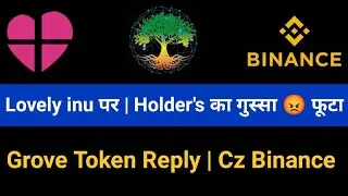 Lovely inu पर Holder's का गुस्सा 😡 फूटा | Grove Token Reply Cz Binance | Lovel inu latest News