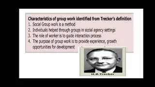 Characteristics of Group work by Trecker(Social work class)