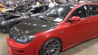Matte Red Mazda 3 With Carbon Fiber Hood And Trunk