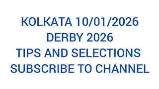 KOLKATA CALCUTTA RACES TIPS AND SELECTIONS 11/1/2026