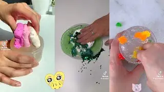 Satisfying Slime ASMR TikTok Compilation 😋 | Crunchy, Glossy & Fluffy 