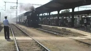 Ti&scaron;nov - př&iacute;jezd parn&iacute;ho vlaku do n&aacute;draž&iacute;