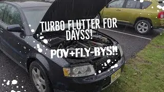 B6 Audi A4 1.8t Catless DOWNPIPE FLYBYS and POV!! (RAW)