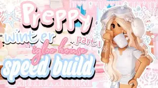 ❄️preppy winter igloo house speed build! *PART 1* 🧊💗