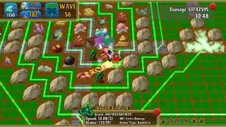 Gem TD mobile tower defense game Google play, android, maze runner damage test, endless waves!
