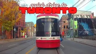 Highway 401 to Don Valley Parkway to Downtown Toronto - Fall Season Weekend Drive