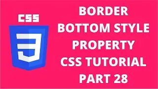 Border Bottom Style Property CSS | CSS Tutorial Part 28