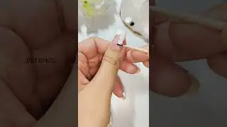 Easy snowman ⛄ nail art design at home 💅🏡 #nailart #piubhol #shorts