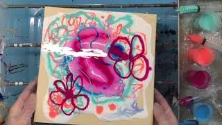 Vibrant Acrylic Ink and Acrylic Paint Pour Painting ~ Fluid Art