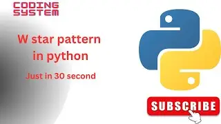 |W star pattern in python |for loop star patterns |python3 star patterns | W pyramid shape in python
