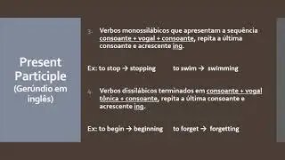 Ger&uacute;ndio em ingl&ecirc;s