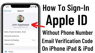 SIGN IN APPLE ID ON IPHONE IPAD & IPOD TOUCH WITHOUT PHONE NUMBER & EMAIL VERIFICATON CODE (2021)