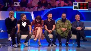 Aisling Bea, lifting her skirt slightly