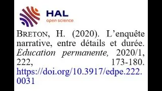2020. L&rsquo;enqu&ecirc;te narrative, entre d&eacute;tails et dur&eacute;e