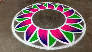 Newyear 2026freehand rangoli designs|Newyear mugguludesigns| beautifulrangoli| Amazing rangoli
