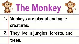 &lrm;10 Lines on The Monkey in English || Essay on The Monkey&lrm;