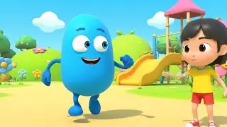 Fall Guys Wobbly Bean Fell Off the Track | Fun Nursery Rhyme | Kids&rsquo; Song