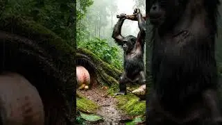 🦍 SHOCKING RESCUE: UNBELIEVABLE Ape Saves Prey From GIANT Snake! #chimpanzee #snake #vfx #ultimate