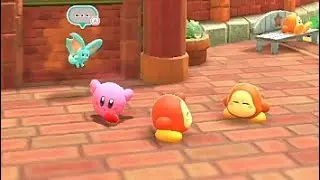 Kirby says hi! to his friends from Waddle Dee Town