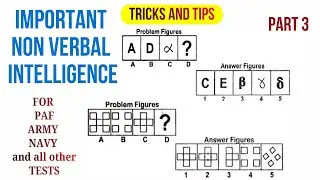 Intelligence Test | Non Verbal  | Non verbal Reasoning | PAF Army Navy
