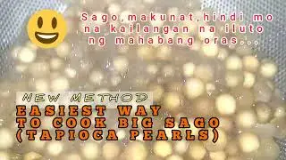 EASIEST WAY TO COOK BIG SAGO (TAPIOCA PEARLS)