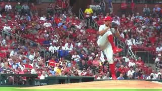 Ranger Suarez Slow Motion Pitching Mechanics (1st Base Side View)