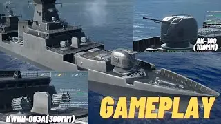 CN Type 052D Xiamen With AK-100(100 mm) Cannon And HWHH -003A(300) Grenade Launcher (4K 60 FPS)