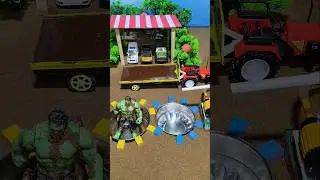 🚜💧 Mini DIY Tractor+Water Pump Science Project #diytractor #ytshorts #shortsfeed #hulk #shortvideo