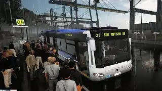 Ruta con bus Articulado y lluvia | #24 Bus Simulator 18