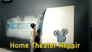 HomeTheater Repair #homerenovation #putty #painter 