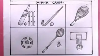 Drawing Outdoor Games Tools/How To Draw Outdoor Games Tools Easy