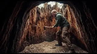 🏡🌲 Building a Wooden Home From Scratch | Full Forest Cabin Build