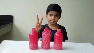 simple  bottle art with egg shell