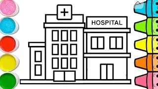Simple Hospital Drawing For Kids Step by Step!