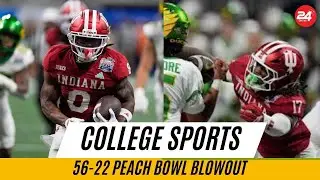 Indiana DESTROYS Oregon! 56-22 Peach Bowl Blowout